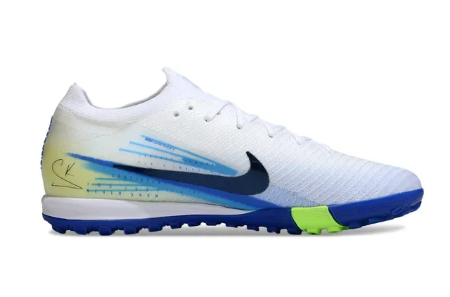 Nike Blanc Bleu Knit Upper Gradient Graphic Overlay Turf Chaussures de football 7