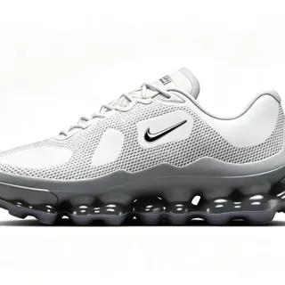 Nike White Gray Mesh Upper Sculpted Bubble Midsole Lifestyle Sneakers