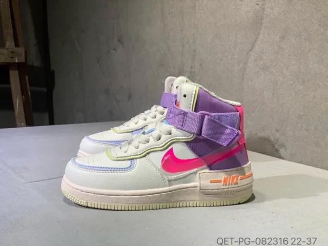 Nike White Multicolor High-Top Strap-Closure Lifestyle Sneakers 8