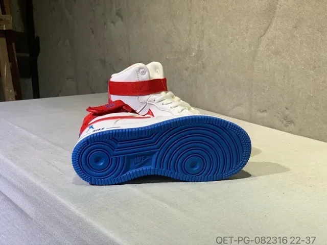 Nike White Multicolor High-Top Strap-Closure Lifestyle Sneakers 22