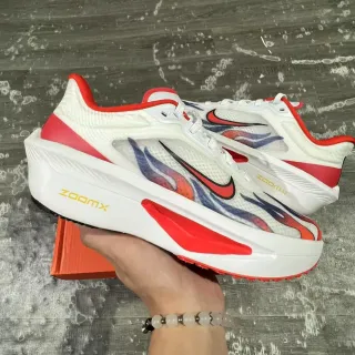 Nike White Multicolor Mesh Upper Flame Graphic Overlay Running Shoes