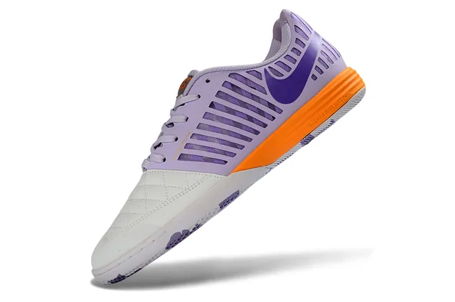 Nike Blanc Violet Low-Top Synthétique Cage Supérieure Chaussures de Football Indoor 3