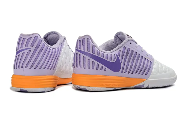 Nike Blanc Violet Low-Top Synthétique Cage Supérieure Chaussures de Football Indoor 5