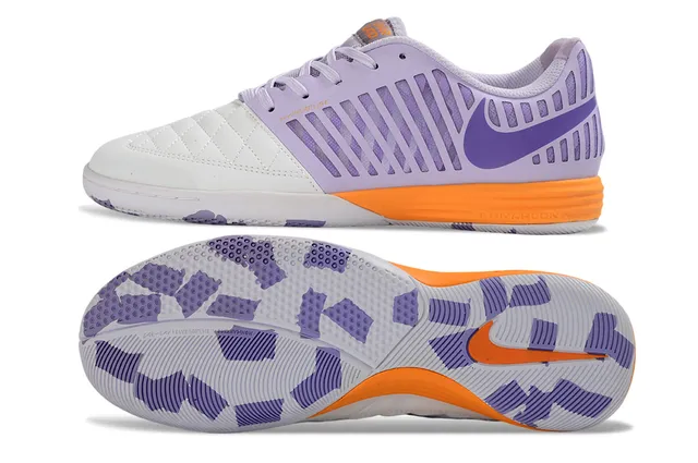 Nike Blanc Violet Low-Top Synthétique Cage Supérieure Chaussures de Football Indoor 6