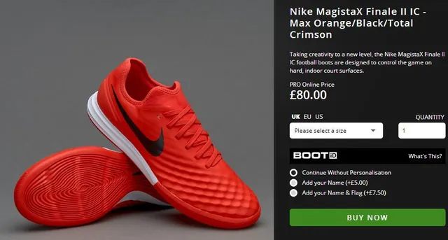 Nike White Red Low-Cut Textured Synthetic Upper Indoor Soccer Shoes 7