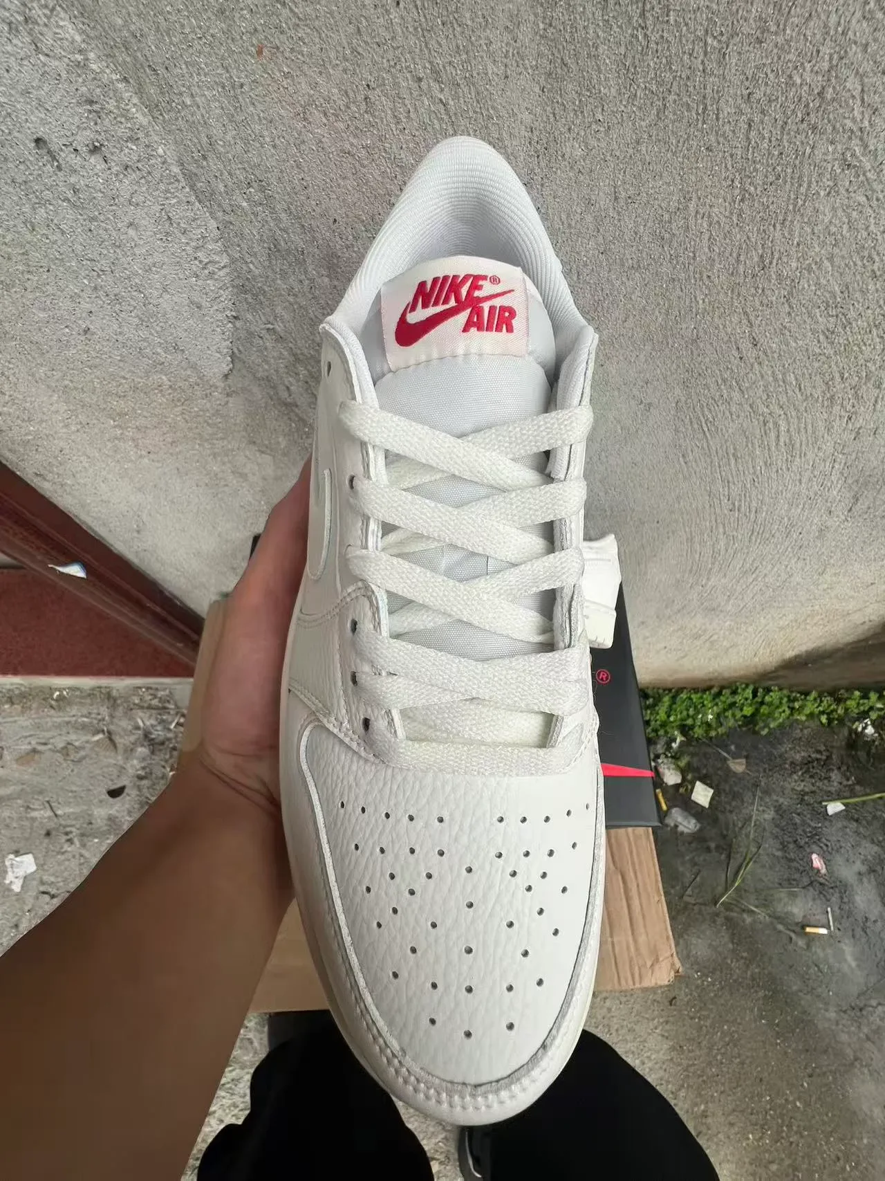 Nike White Textured Leather Cupsole Lifestyle Sneakers 3