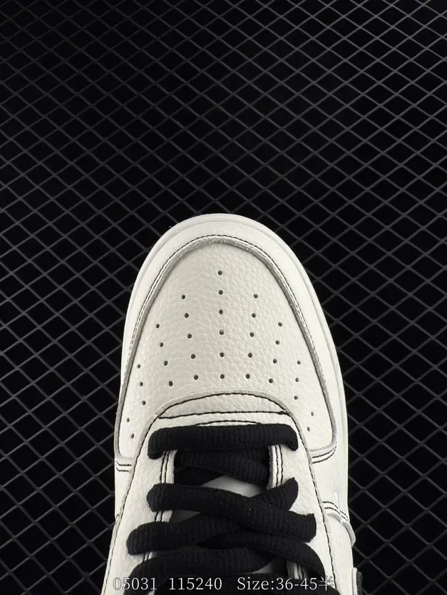 Nike x Balenciaga Air Force 1 Low Off-White and Black Lifestyle Sneakers 2