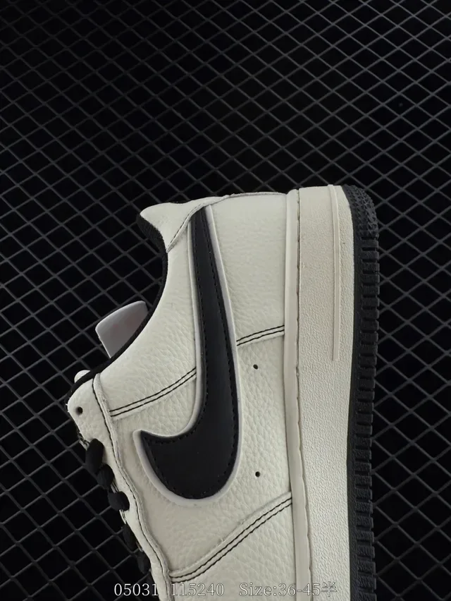 Nike x Balenciaga Air Force 1 Low Off-White and Black Lifestyle Sneakers 3