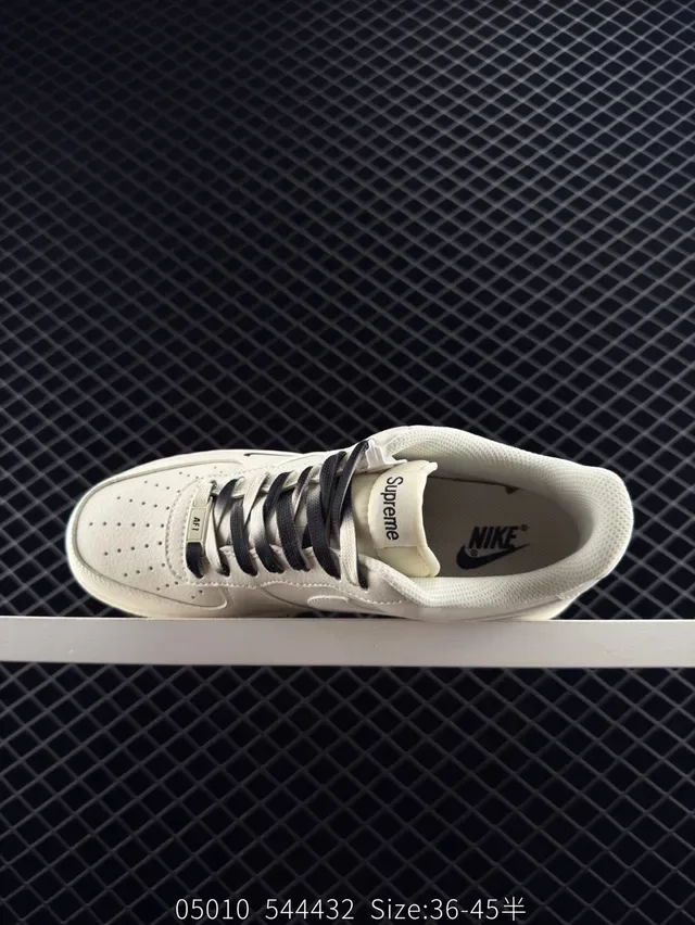 Nike x Supreme Air Force 1 Low Off-White Lifestyle Sneakers 5
