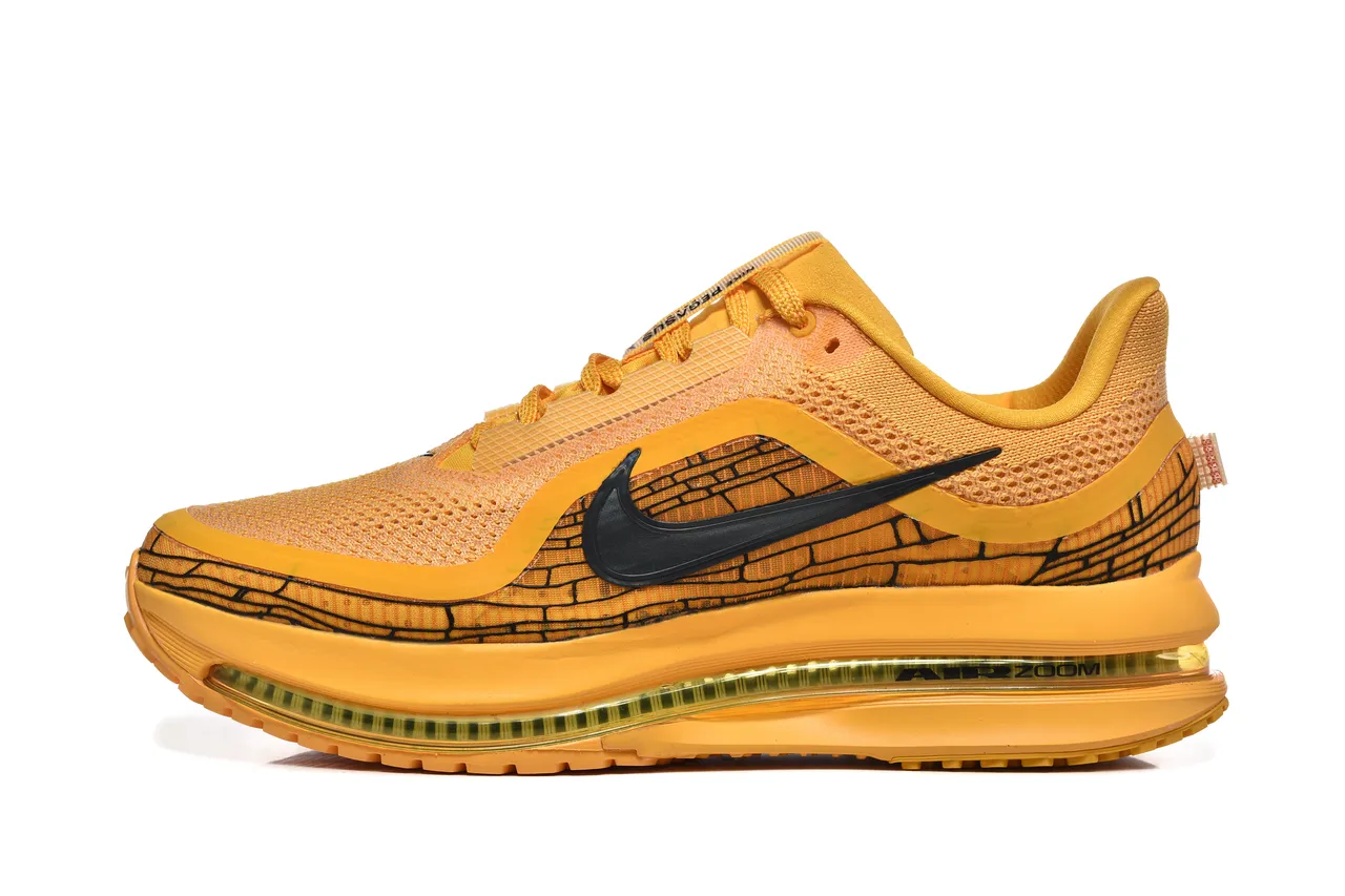 Nike Yellow Black Engineered Mesh Upper Full-Length Air Zoom Unit Running Shoes 3