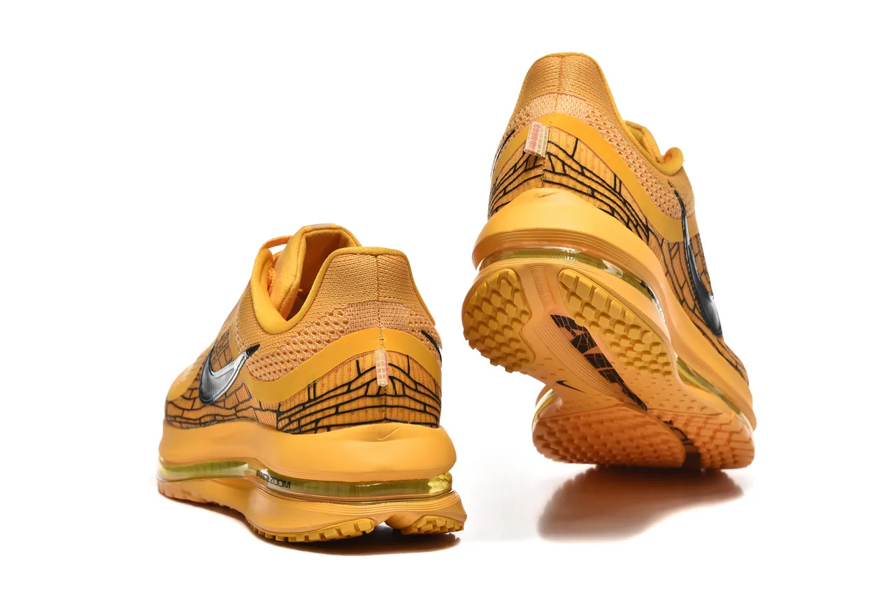Nike Yellow Black Engineered Mesh Upper Full-Length Air Zoom Unit Running Shoes 5