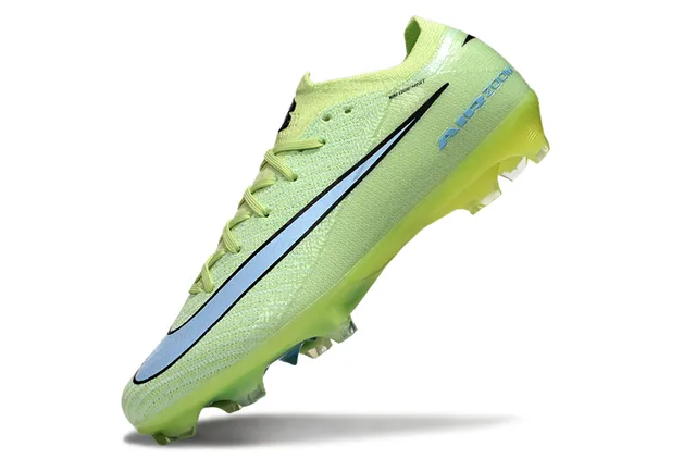 Nike Yellow Blue Knit Upper Transparent Air Zoom Heel Unit Firm-Ground Soccer Shoes 3