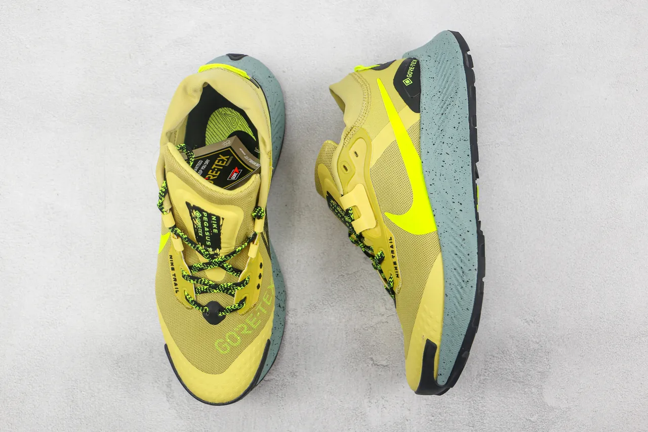 Nike Jaune Vert Trail Silhouette GORE-TEX Imperméable Chaussures de course 3