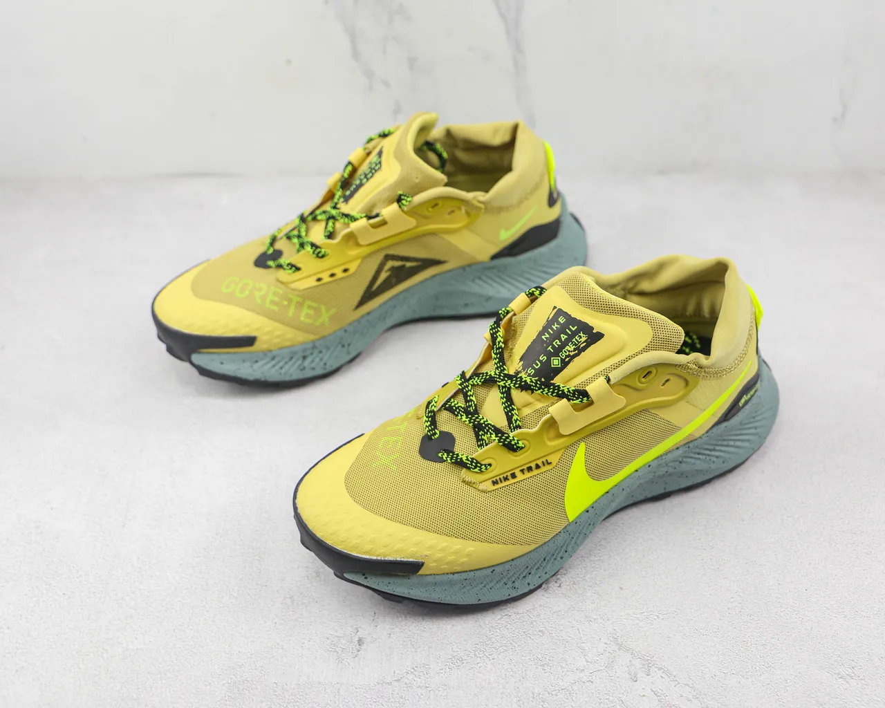 Nike Jaune Vert Trail Silhouette GORE-TEX Imperméable Chaussures de course 4