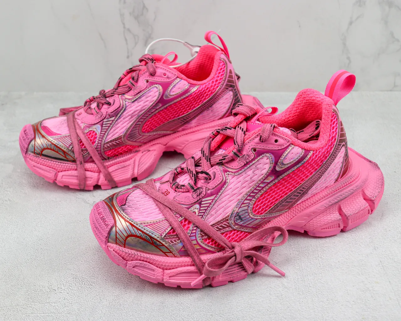 Nike Zoom 2K Pink Iridescent Chunky Sneakers 4