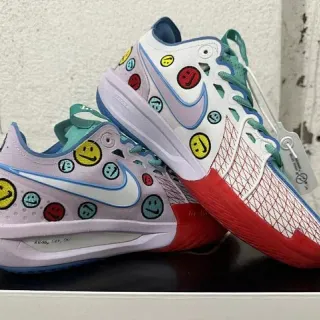 Nike Zoom Freak Smiley Face Purple Red High-Top Basketball Shoes