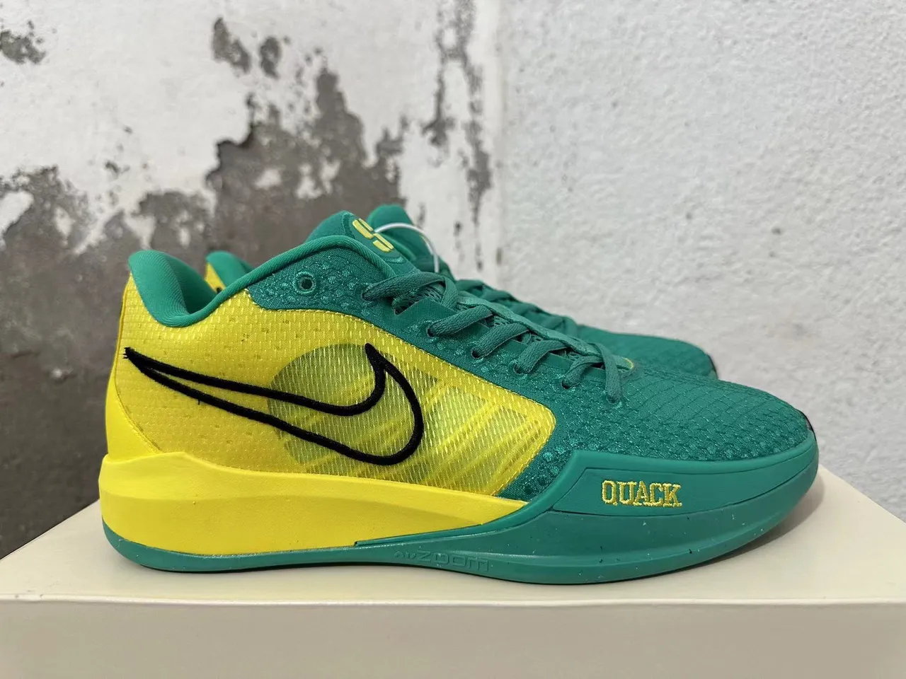 Nike Zoom Freak Zapatos de Baloncesto Amarillo Verde High-Top 4