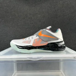 Nike Zoom KD IV أبيض برتقالي أسود speckle حذاء كرة السلة