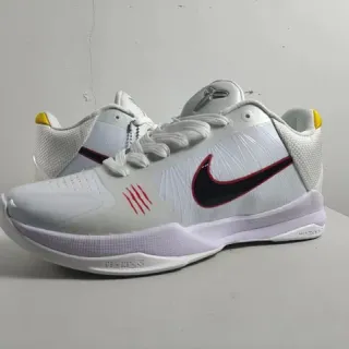 Nike Zoom Kobe V White Black Red बास्केटबॉल जूते