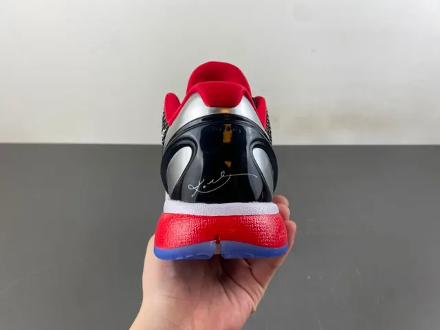 Nike Zoom Kobe VI Black Silver Red Blue Basketball Shoes 4