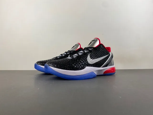 Nike Zoom Kobe VI Black Silver Red Blue Basketball Shoes 11