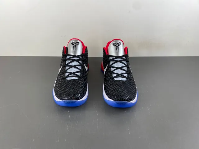 Nike Zoom Kobe VI Black Silver Red Blue Basketball Shoes 12