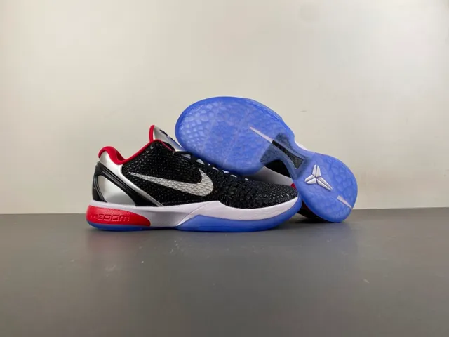 Nike Zoom Kobe VI Black Silver Red Blue Basketball Shoes 13