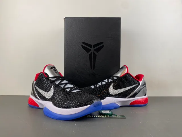 Nike Zoom Kobe VI Black Silver Red Blue Basketball Shoes 14