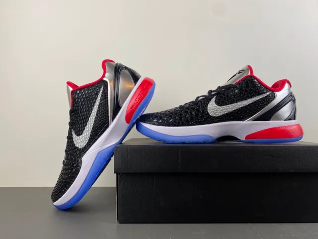 Nike Zoom Kobe VI Black Silver Red Blue Basketball Shoes 15