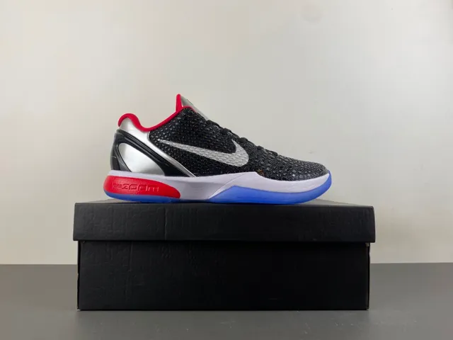 Nike Zoom Kobe VI Black Silver Red Blue Basketball Shoes 16