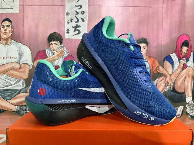 Nike ZoomX Zapatos de correr de malla transpirable Azul y Verde Menta 2