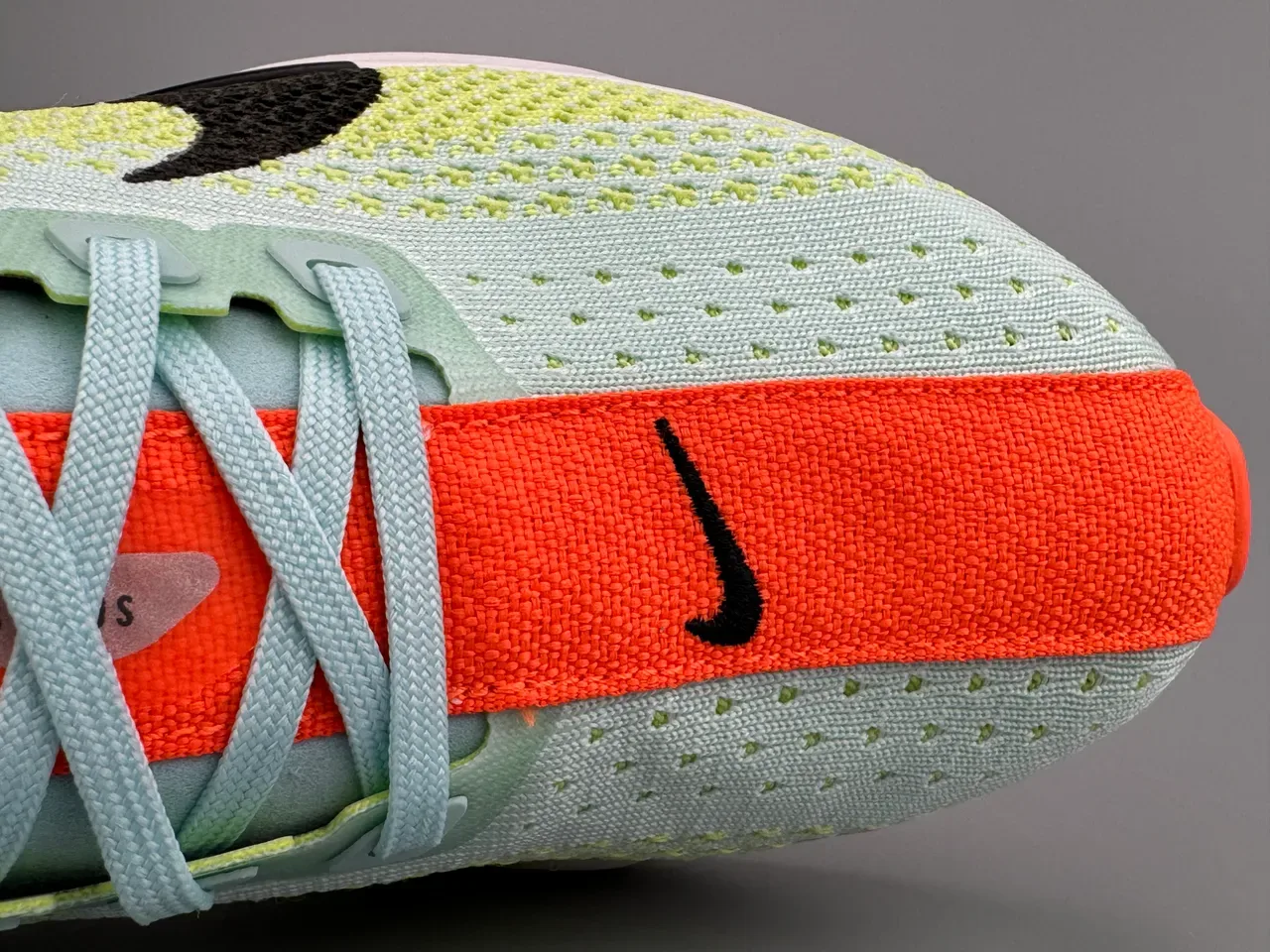 Nike ZoomX Green Orange Knit Upper Gradient Color Blocking Running Shoes 4