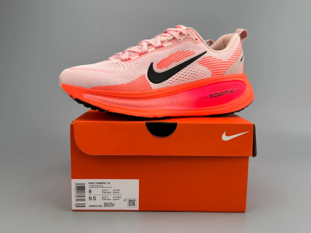 Nike ZoomX Invincible Run Chaussures de course rose orange upper knit ingénierie semelle sculptée 8