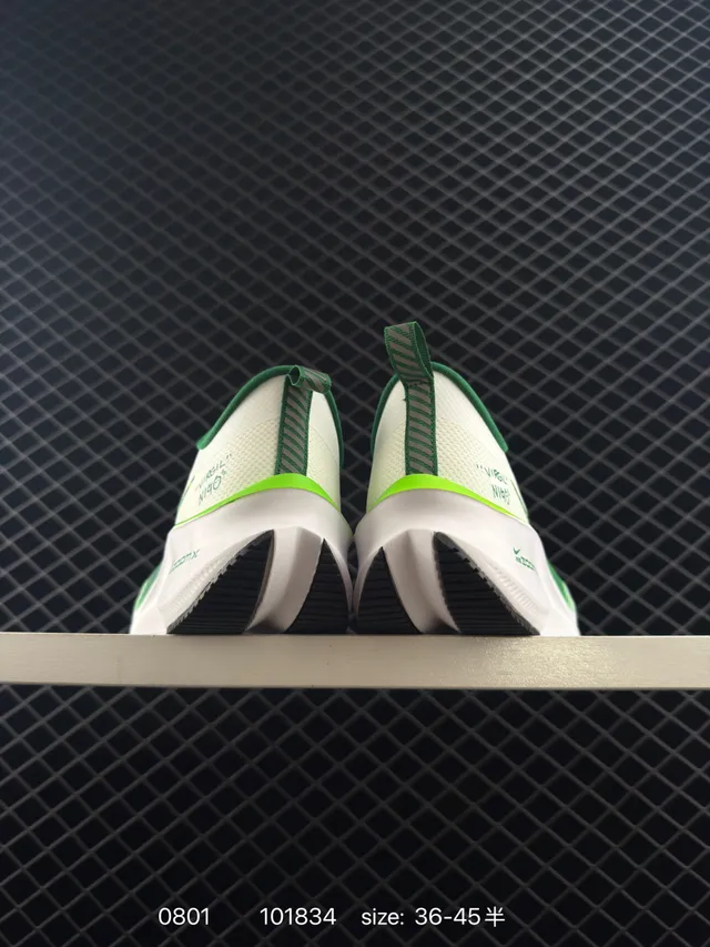 Nike ZoomX White Green Mesh Upper Running Shoes 2