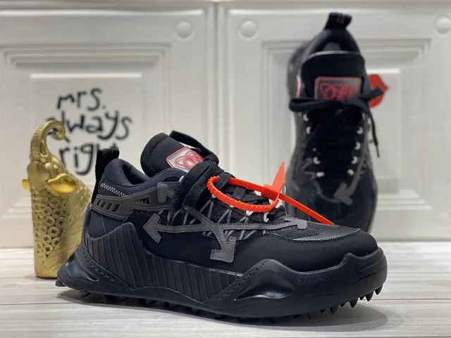 Off-White Air Terra Forma Sneakers Chunky Industrielles Noires et Orange 10