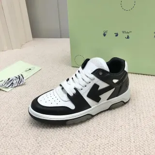 Off-White Arrow Black Baskets Lifestyle Noir à Enfiler en Cuir-Mesh Stratifiés