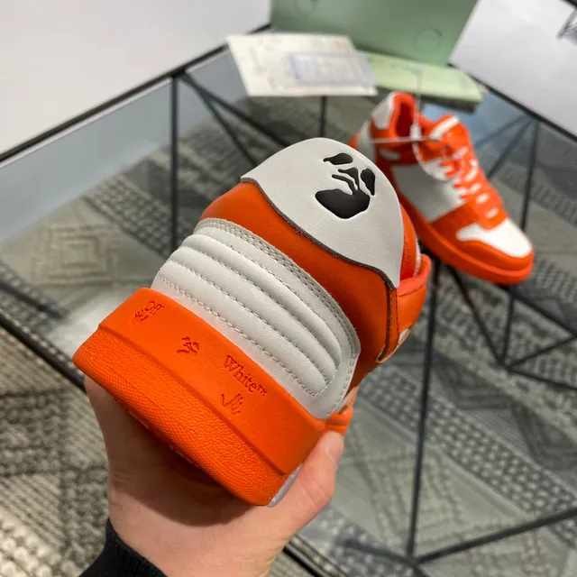 Off-White برتقالي Chunky Sculpted Sole سهم مائل Logo Lifestyle Sneakers 3