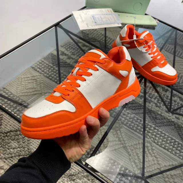 Off-White برتقالي Chunky Sculpted Sole سهم مائل Logo Lifestyle Sneakers 4