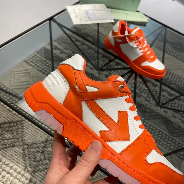 Off-White برتقالي Chunky Sculpted Sole سهم مائل Logo Lifestyle Sneakers 5