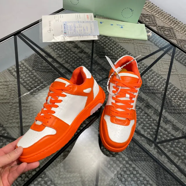 Off-White برتقالي Chunky Sculpted Sole سهم مائل Logo Lifestyle Sneakers 6