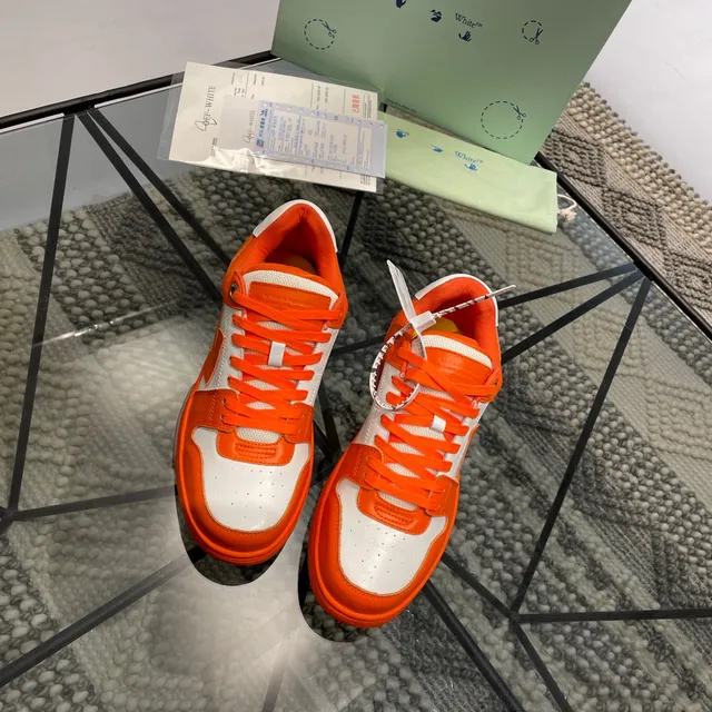 Off-White برتقالي Chunky Sculpted Sole سهم مائل Logo Lifestyle Sneakers 7