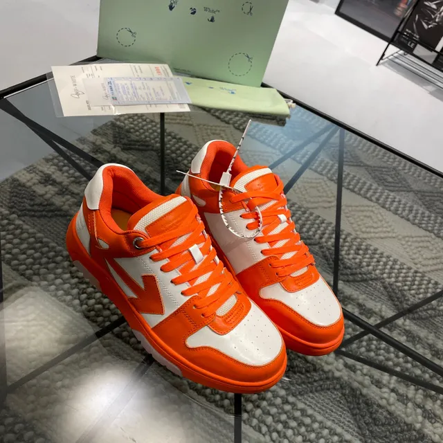 Off-White برتقالي Chunky Sculpted Sole سهم مائل Logo Lifestyle Sneakers 8