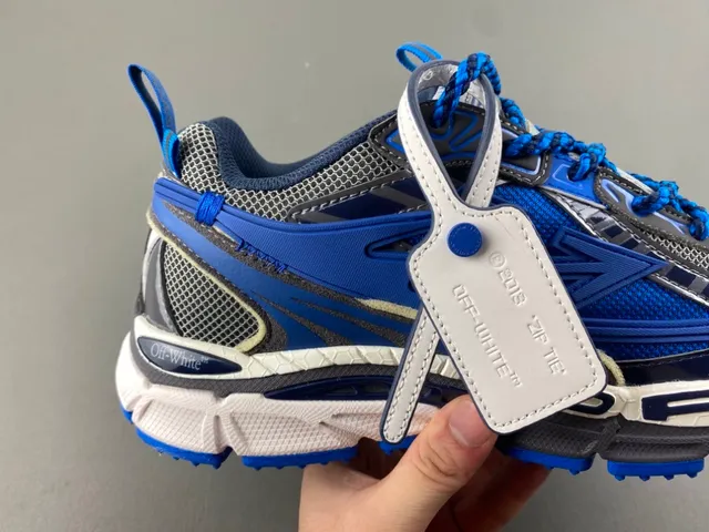 Off-White x Nike Air Zoom Tempo Chaussures Chunky Bleues 3