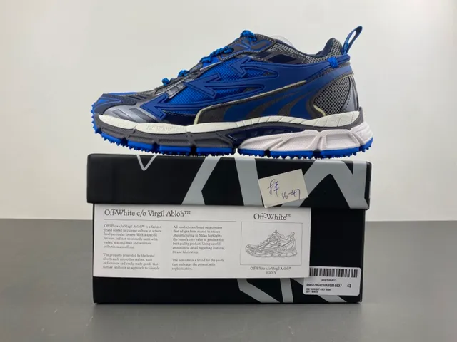 Off-White x Nike Air Zoom Tempo Chaussures Chunky Bleues 15