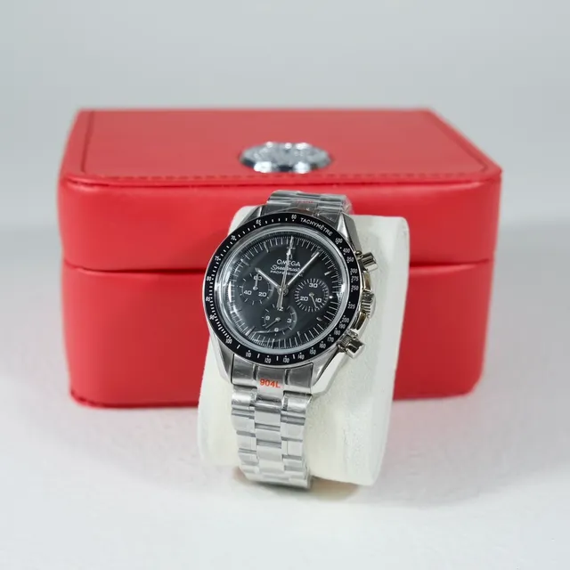 Omega Speedmaster Professional Esfera Preta Aço Inoxidável Relógio Mecânico 5