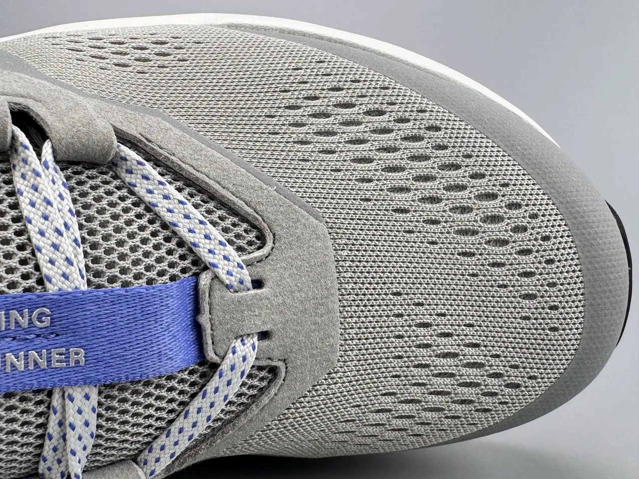 On Cloudmonster Gray and Blue Running Shoes 4