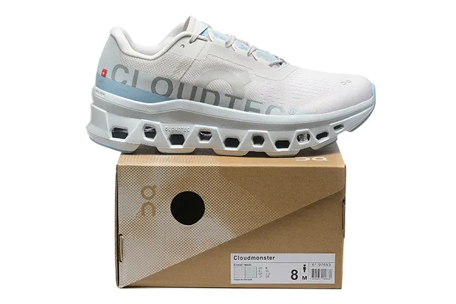 On Cloudmonster Tênis de corrida Cinza claro e Azul pálido 2