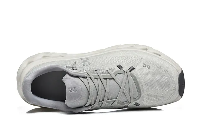 On Cloudmonster Light Gray Running Shoes 2