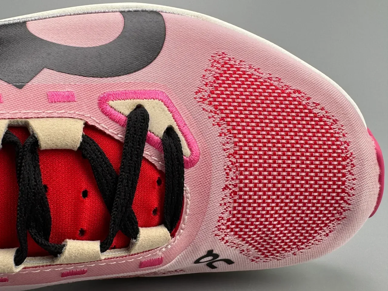 On Pink Red Engineered Mesh Upper Open Hexagonal CloudTec Midsole Running Shoes 2