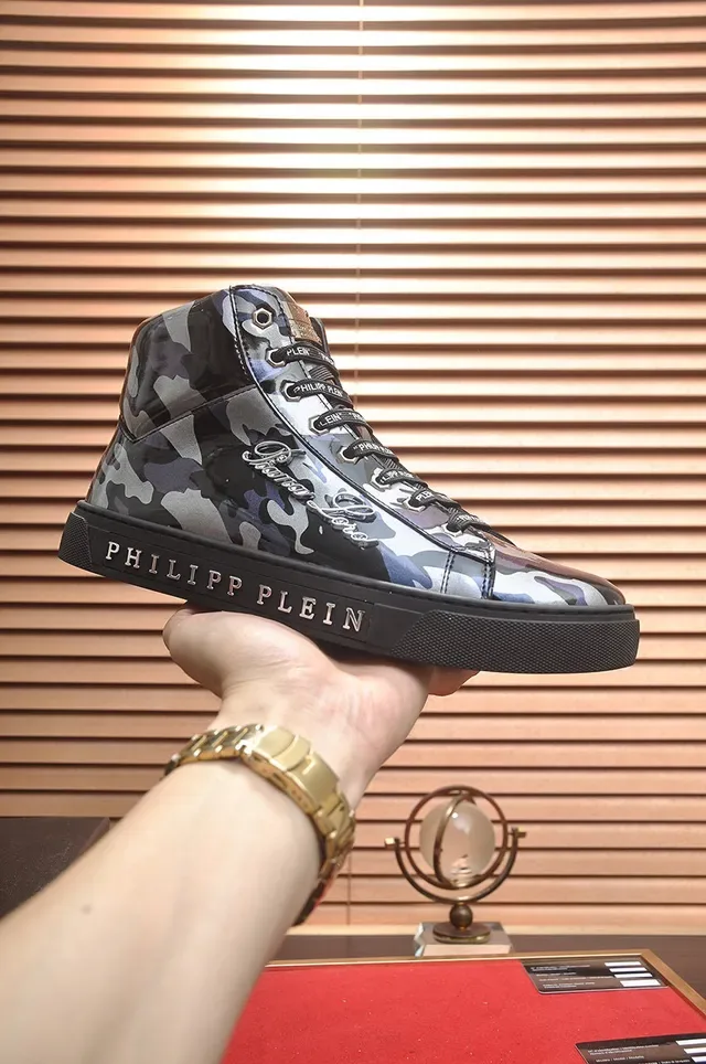Philipp Plein High-Top Lifestyle Sneaker Multicolor Black Glossy Camouflage Lifestyle Sneakers 1